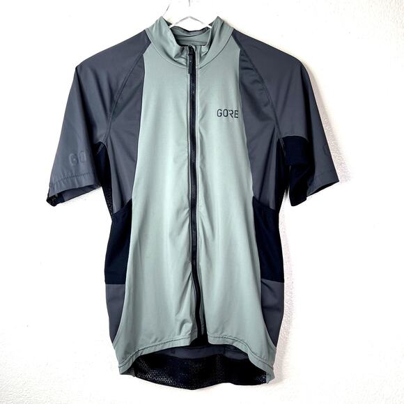 GORE Wear Phantom Short Sleeve Cycling Jersey Men's Large Gray Full Zip Pockets - Picture 1 of 7